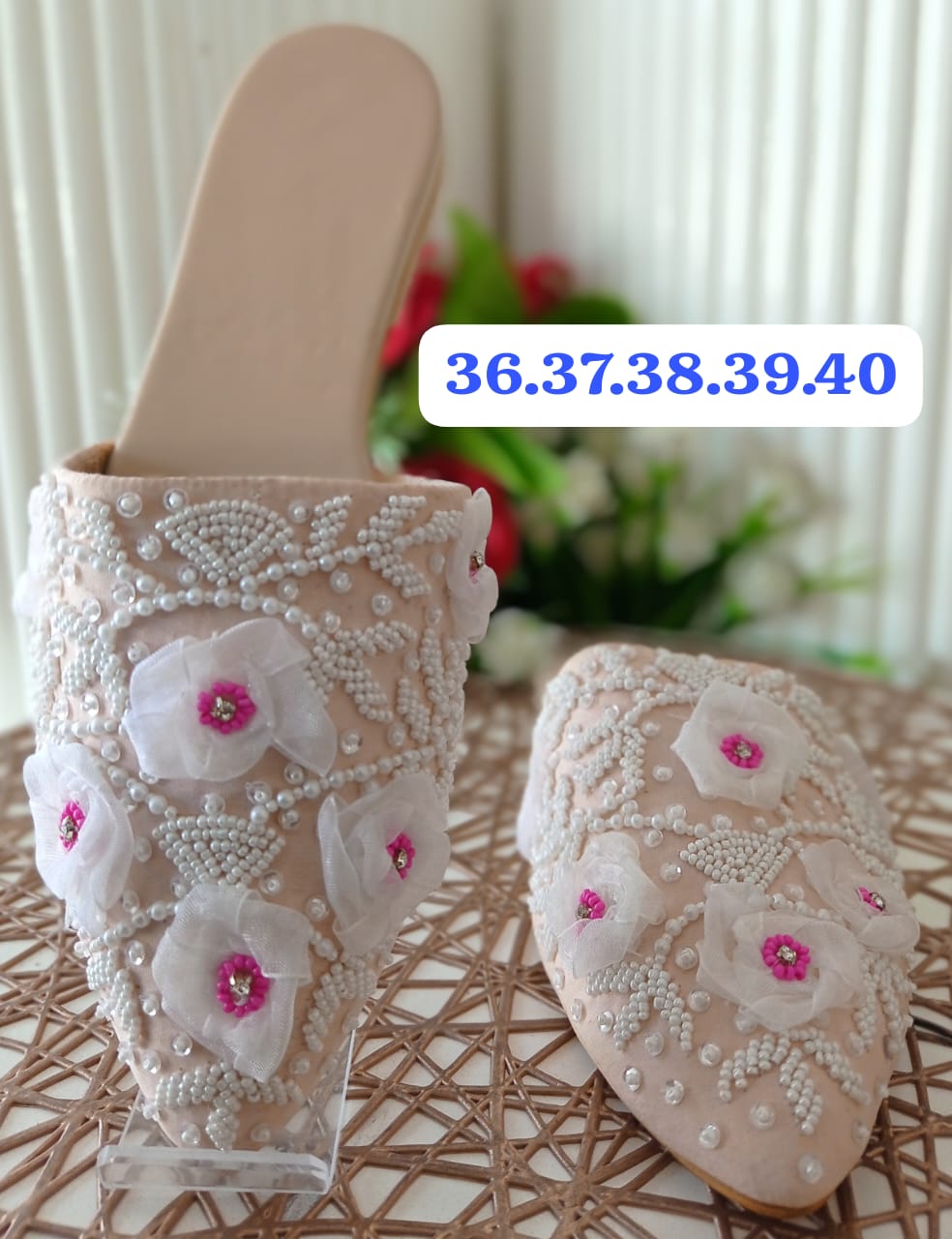 Designer Embroidered Flat Mules Summer Catalog
